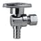 Apollo 1/2 in. PEX Barb x 3/8 in. Compression Brass Quarter-Turn Angle Stop Valve Jar, Chromed, 20PK APXVA1238C20JR - alternate 4